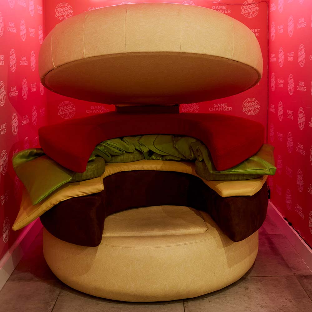 Princes inside store burger armchair